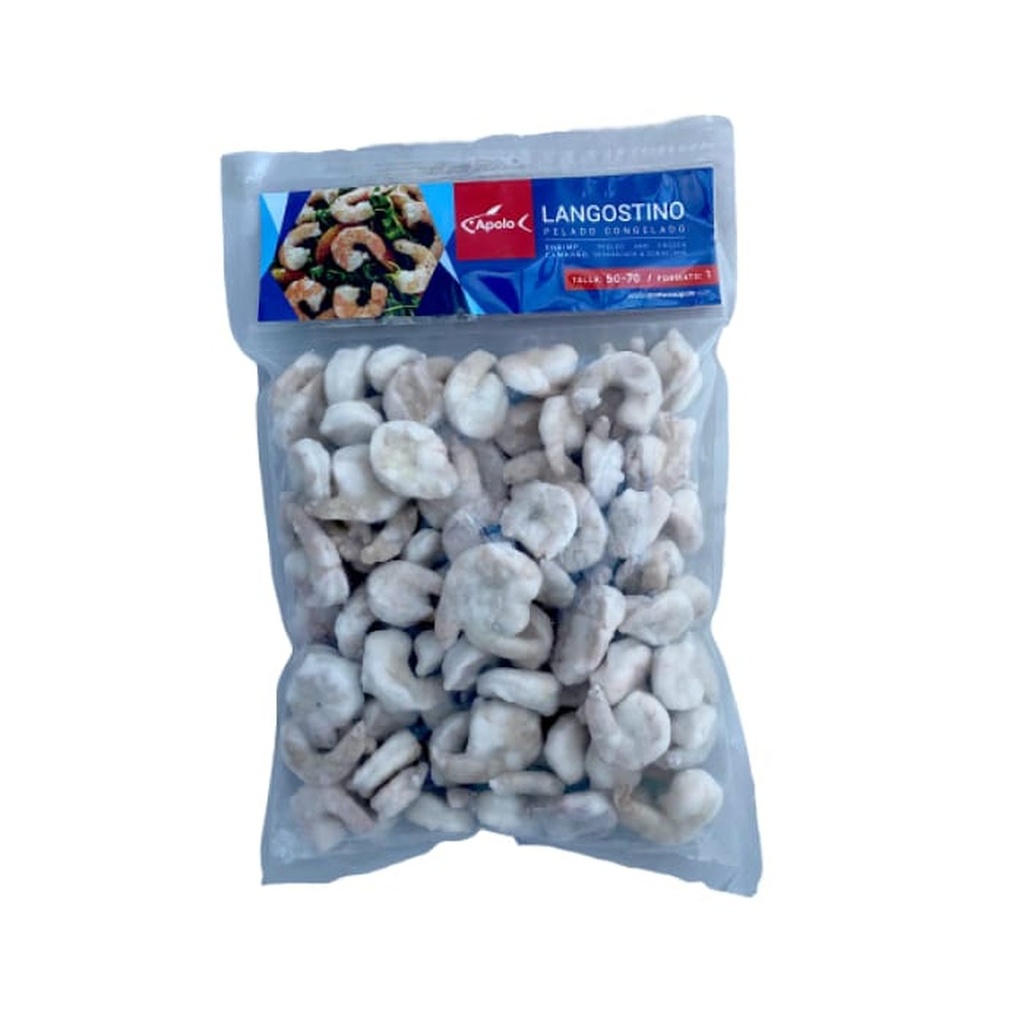 Cola langostino Vannamei pelada cruda 50/70