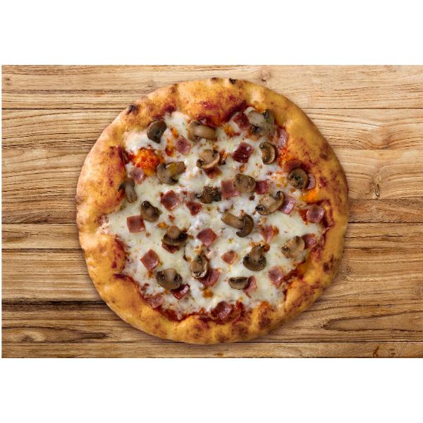 Pizza prosciutto e fumghi